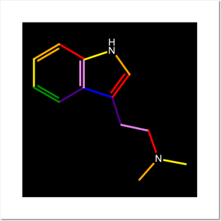 DMT Molecule Rainbow Chemistry Posters and Art